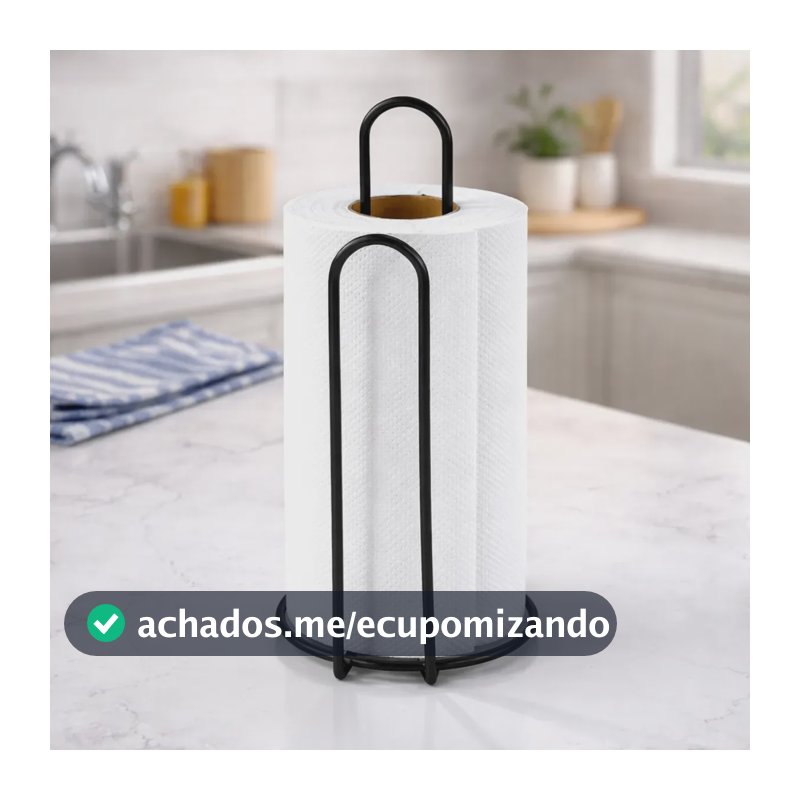 Suporte Porta Rolo Papel Toalha Vertical De Mesa Metal Preto Nome Do Desenho Porta Rolo Black Passerini