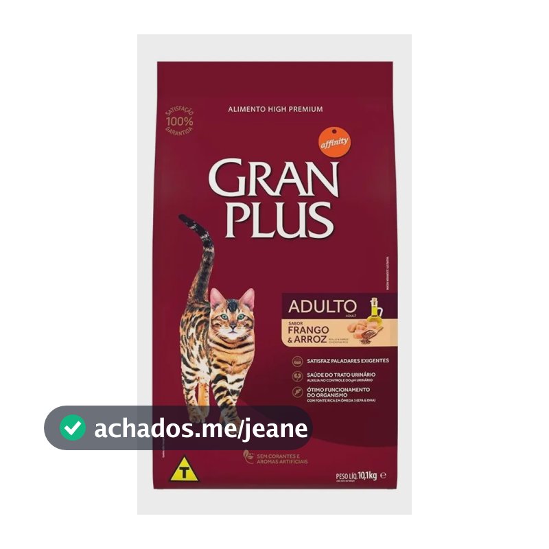 Ração Gatos Adultos Frango E Arroz 10,1kg Granplus
