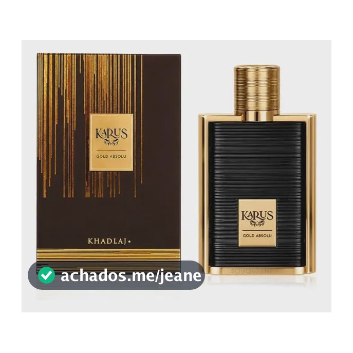 Perfume Árabe Masculino Khadlaj Karus Gold Absolu Exdp 100ml