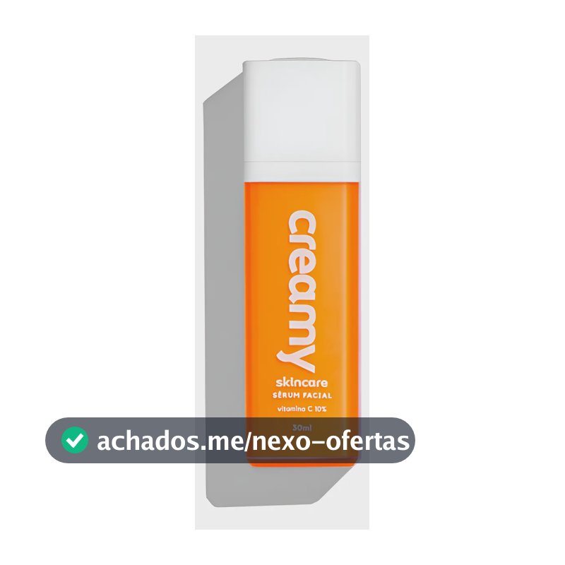 Creamy Skincare Vitamina C 30ml | Sérum Facial, Vitamina C 10%, Aumenta Firmeza da Pele, Previne Rugas Finas, Clareador de Manchas | Todos os Tipos de Pele