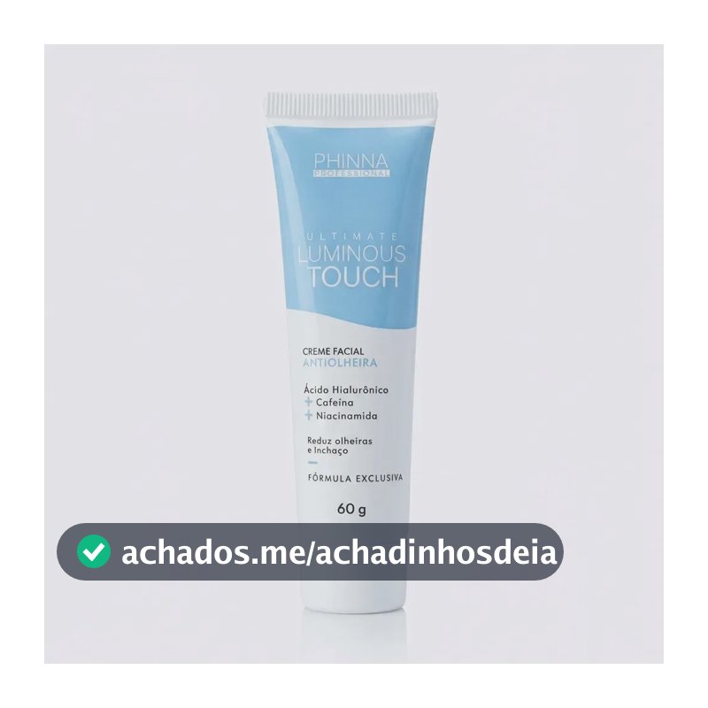 Creme Facial Antiolheira E Redução De Inchaço Luminous Touch Todo Tipo De Pele Noite