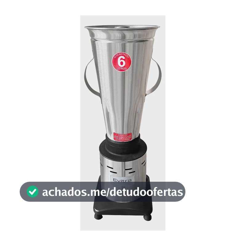Liquidificador Alta Rotação 6l 1200w Turbo Profissional Industrial Em Inox Sucos Shakes Caldos