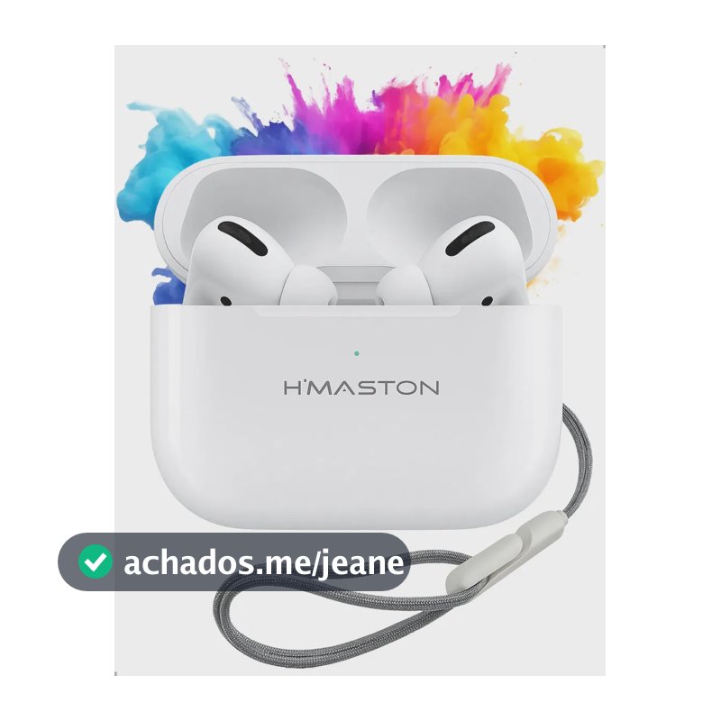 Fone De Ouvido IPHONE ANDROID Sem Fio H'maston Tws Rs21 Branco In-ear
