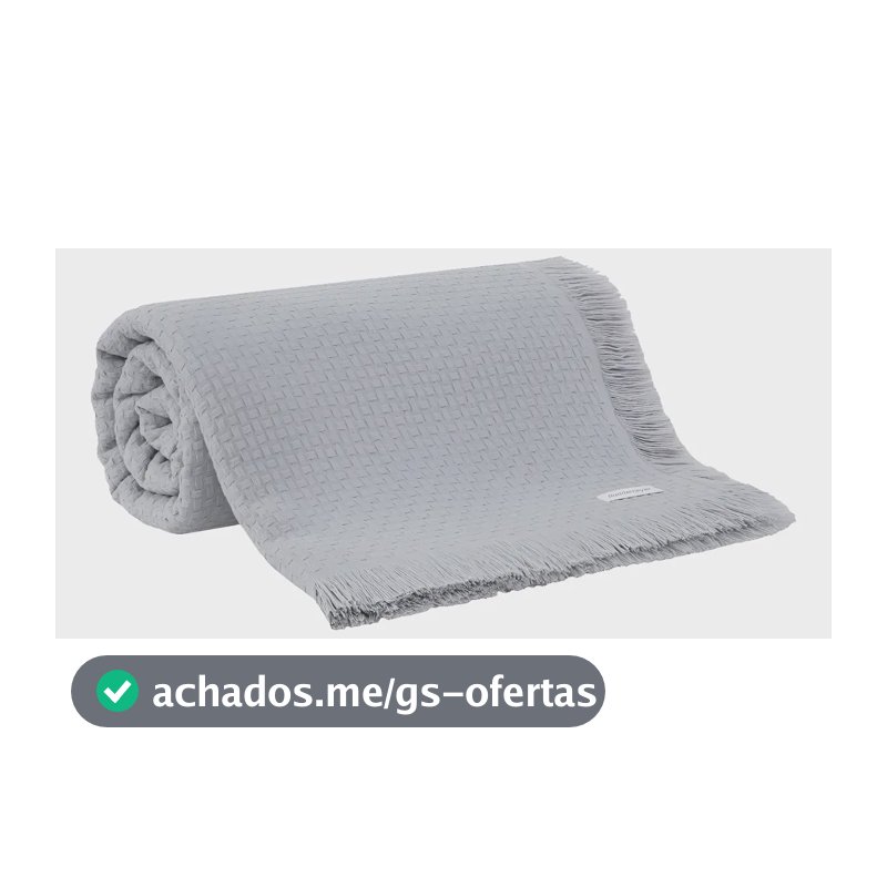 Colcha Casal Buddemeyer In Design 100% Algodão Cinza