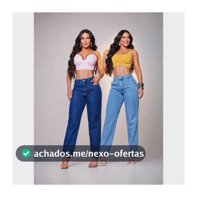 Kit 2 Calcas Jeans Mom Feminina Cintura Alta Blogueira Moda