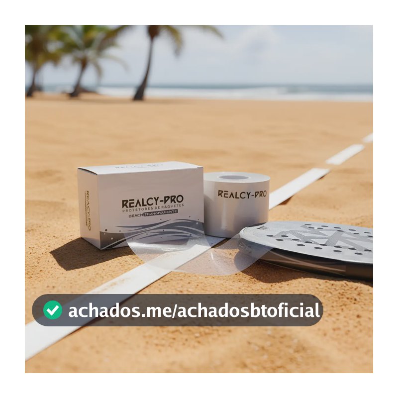 Realcy Pro Protetor De Raquete Beach Tenis Transparente Long Transparente