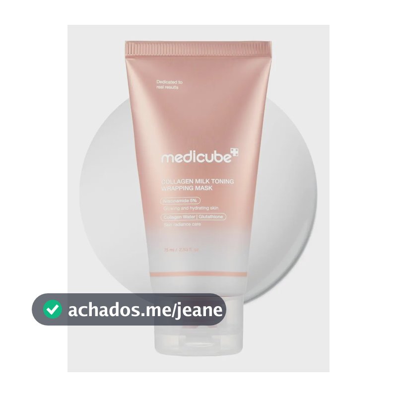 Medicube Máscara Facial Colágeno Leite Tonificante Envolvente 75 Ml Para Todos os Tipos de Pele