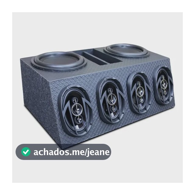 Caixa Trio Goiano Som Automotivo Oestesom 2x Subwoofer 12 Polegadas Etm Grave Medio Agudo 1020w - 4x Falante 69 6x9 Oeste Som