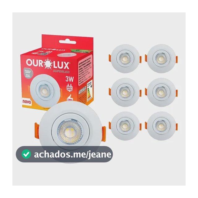 Kit 10 Spot Embutir Super Led Mr11 3w Redondo Ourolux