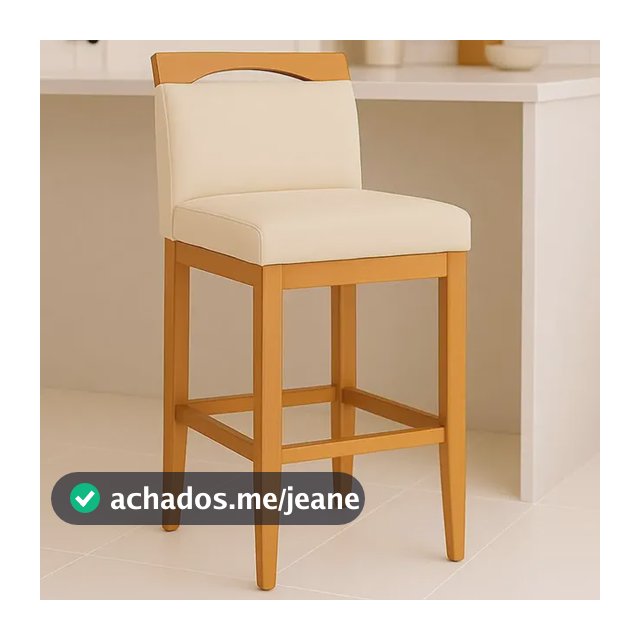 Banqueta Alta Com Encosto Área Gourmet Estofada Premium 90cm