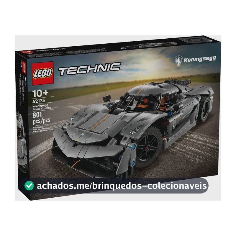 Lego Technic Hipercarro Koenigsegg Jesko Absolut Cinza 42173