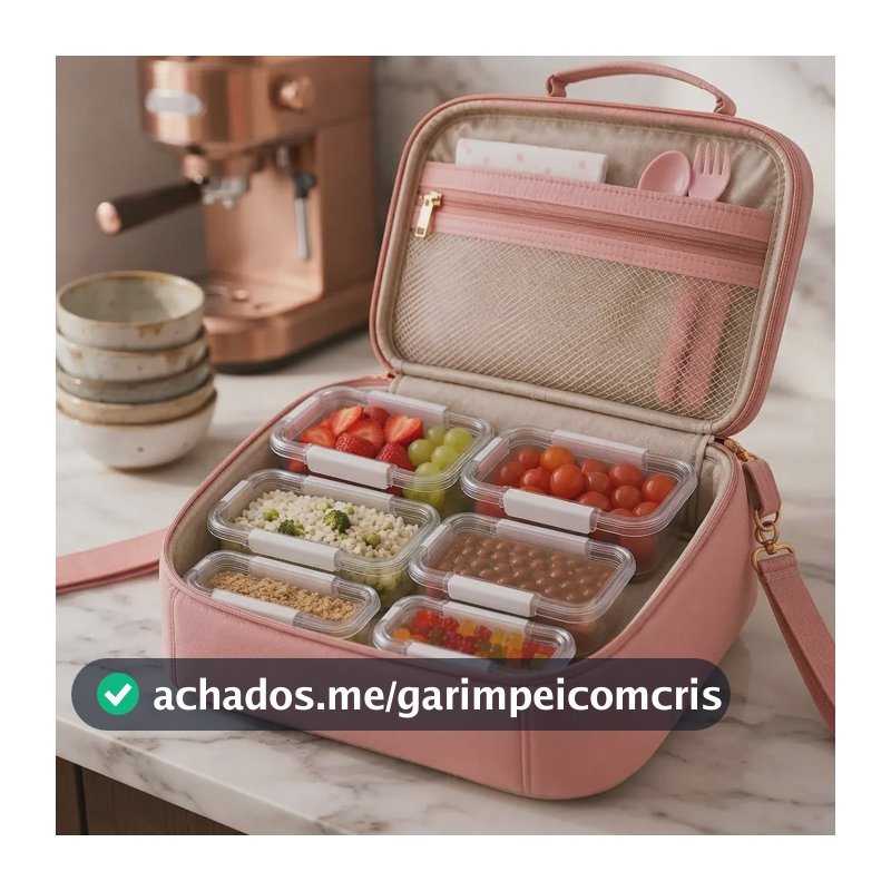 Kit Potes Herméticos Com Trava Lateral Lancheiras Marmitas Branco