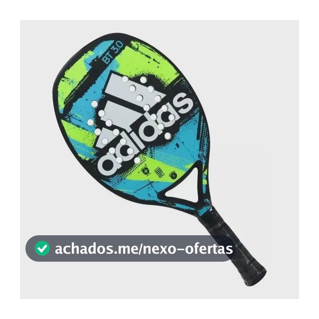 Raquete Beach Tennis adidas Bt 3.0 Fiberglass 24 Furos Cor Azul/lima