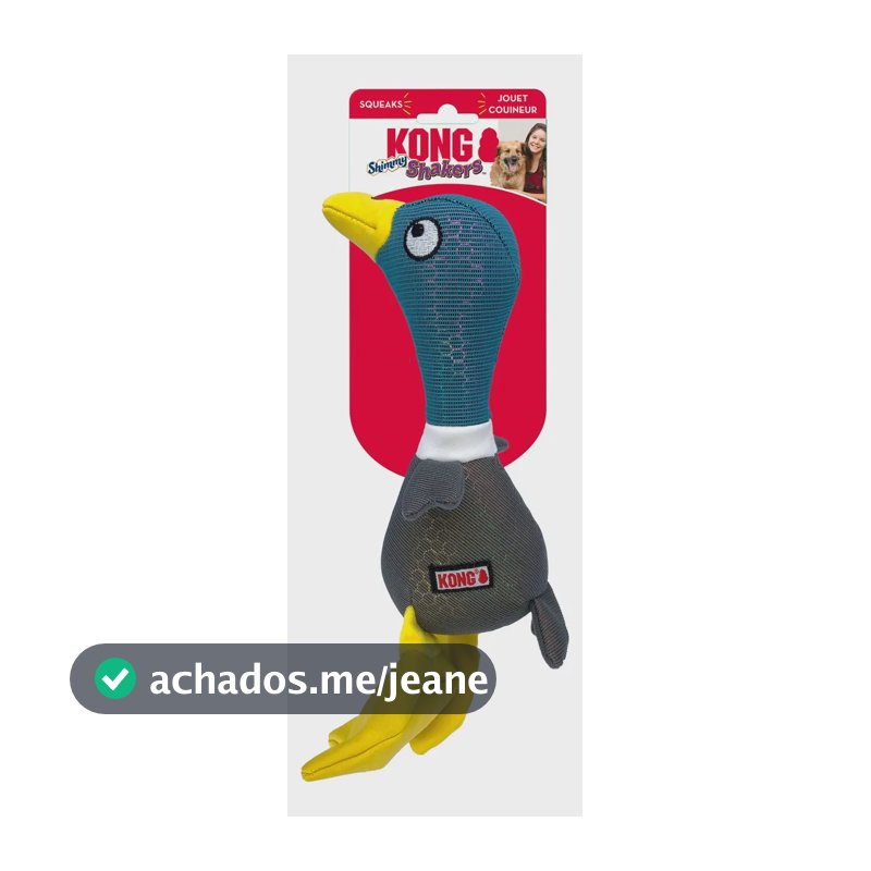 Pelúcia Kong Shakers Shimmy Mallard Médio Brinquedo Pato Com Som