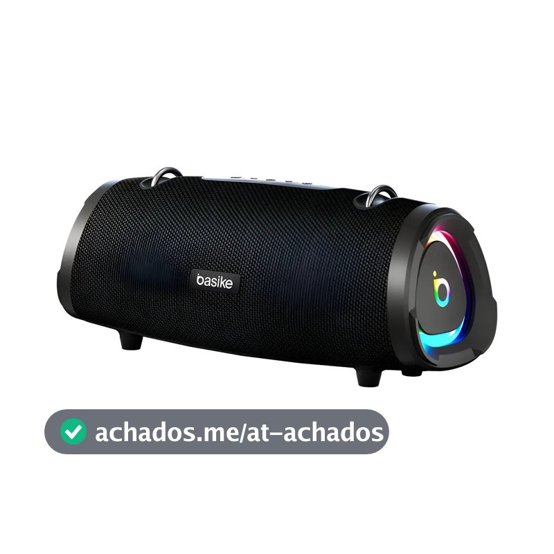 Caixa de Som Portátil Basike Ba-RAD133 de 160W, com Bluetooth e Bass Boost