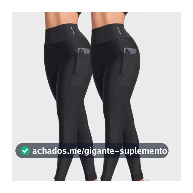 Kit 2 Calça Legging Com Bolsos Fitness Feminino Atletyca