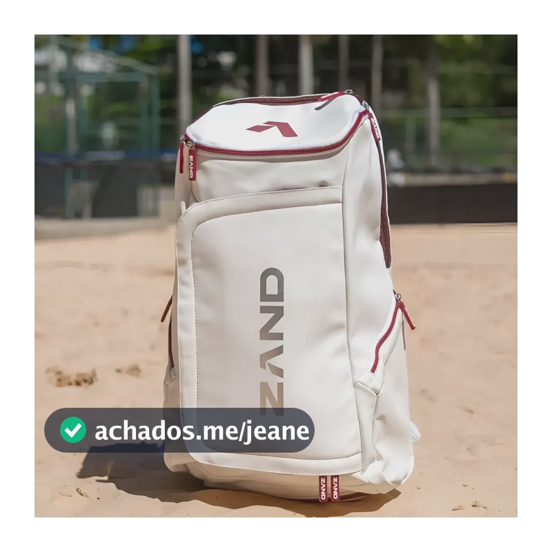 Mochila Raqueteira 2026 Pro Zand Beach Tennis Para Raquete Branco