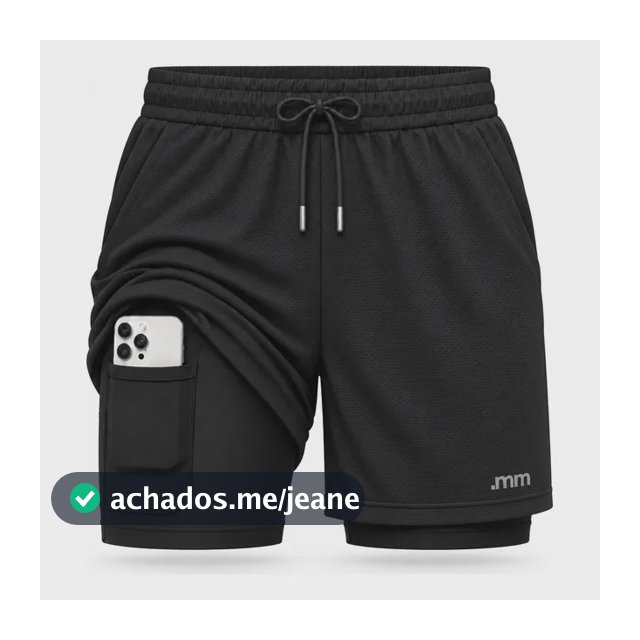 Bermuda Masculina 2 Em 1 Compressão Short Dry Fit Academia