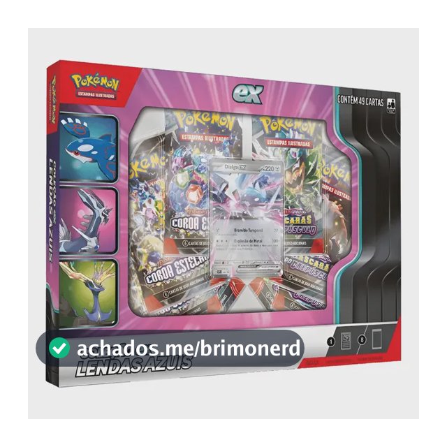Box Cards Tcg Pokémon Coleção Lendas Azuis Ex Copag Idioma Português