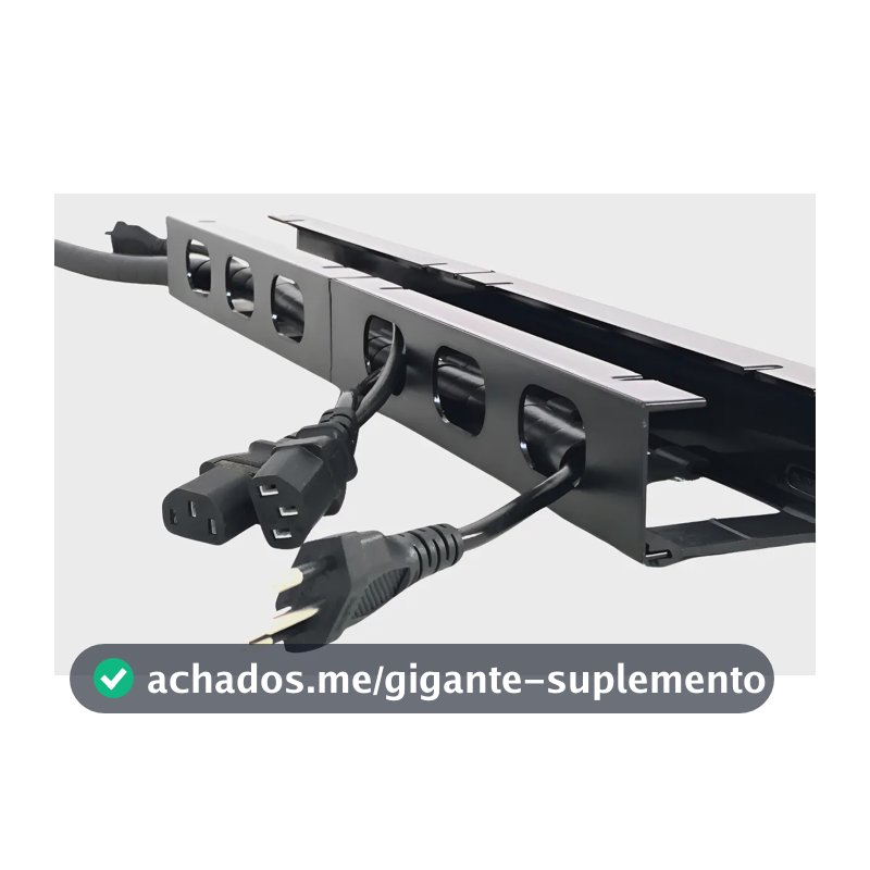 0,75 Metros Organizador De Fios Cabos Baixo Mesa Oculto C/nf Preto