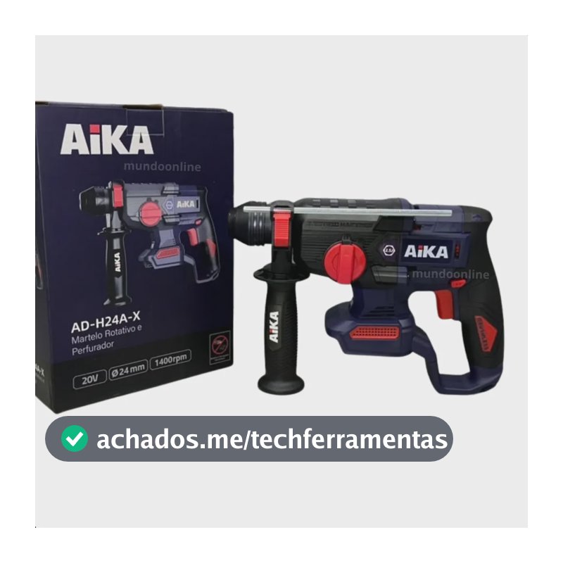 Martelete Rotativo E Perf A Bateria 20v Aika 24a-x Brushless Violeta-escuro