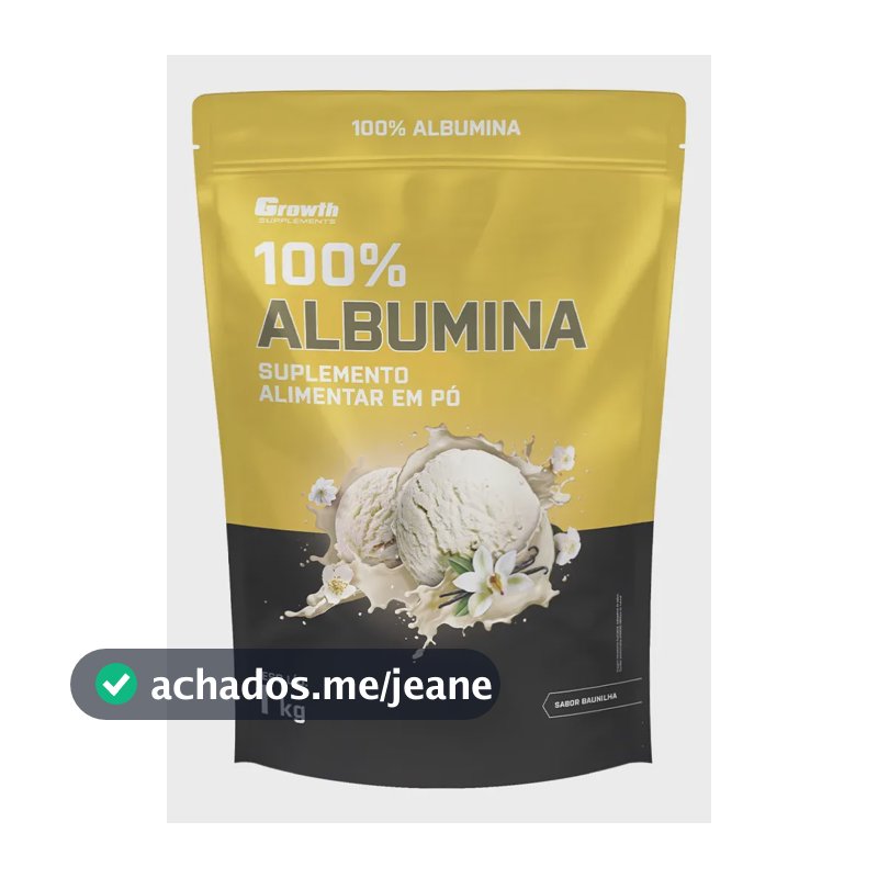 Albumina 1kg Growth Supplements Baunilha