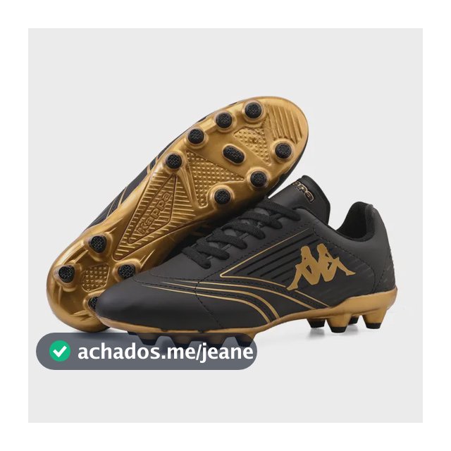 Chuteira Kappa Tiro Campo Masculino Preto-dourado 39 Br