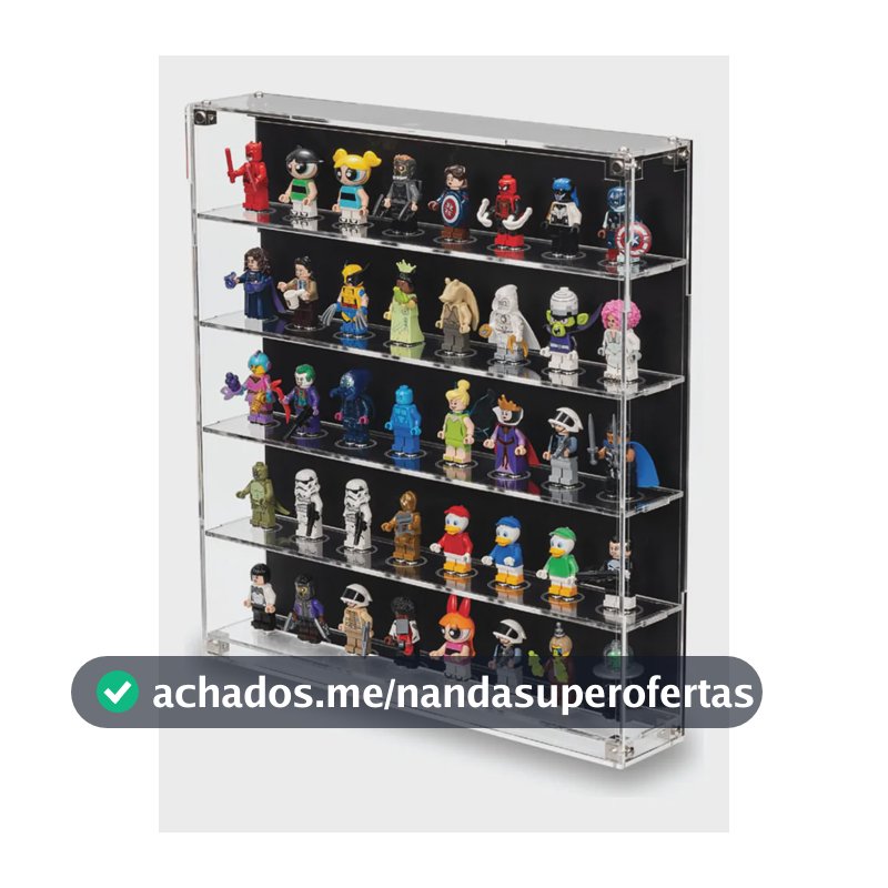 Expositor Compatível Com Lego Display Com Proteção Uv Para 40 Bonecos