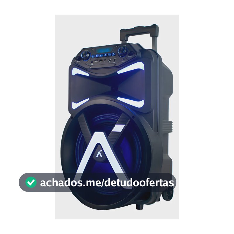 Caixa De Som Amplificada 12' Polegada Bluetooth Am Fm 480w Preto 127/220v