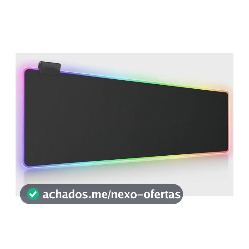 Mousepad Gamer RGB Aportex 80x30cm 11 Modos Iluminação LED Preto