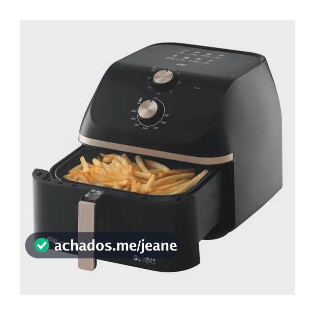 Fritadeira Elétrica Wap Air Fryer Mega 9l Preto 127v