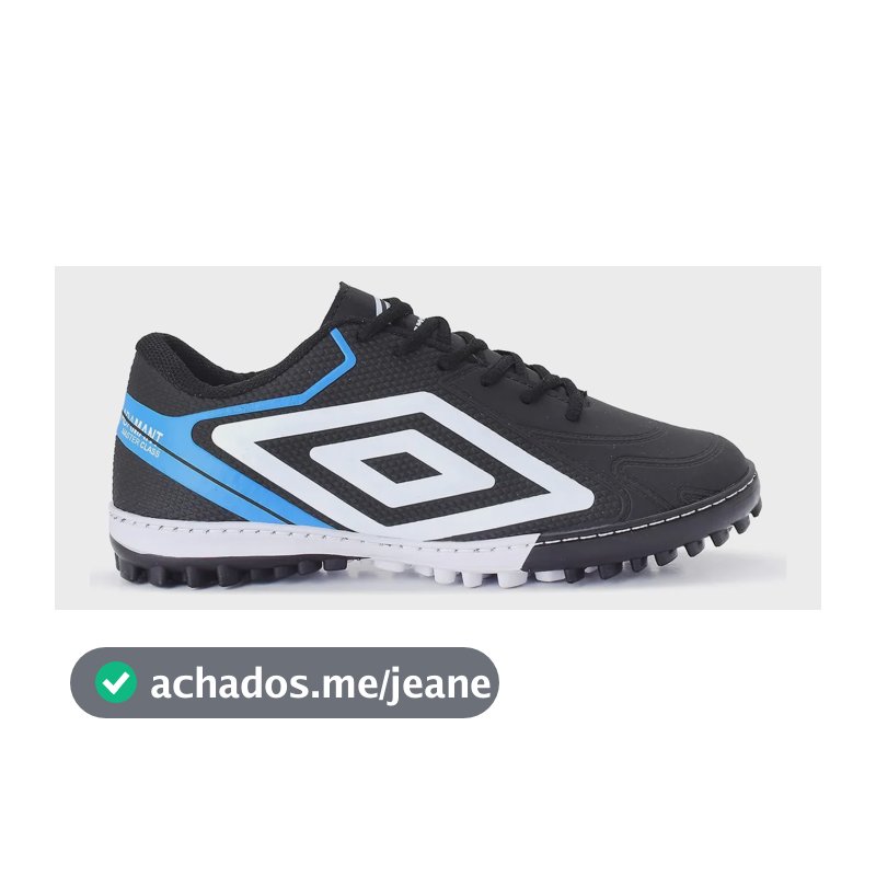 Chuteira Society Umbro Class Grama Sintética Campo Costurada Preto 38 Br
