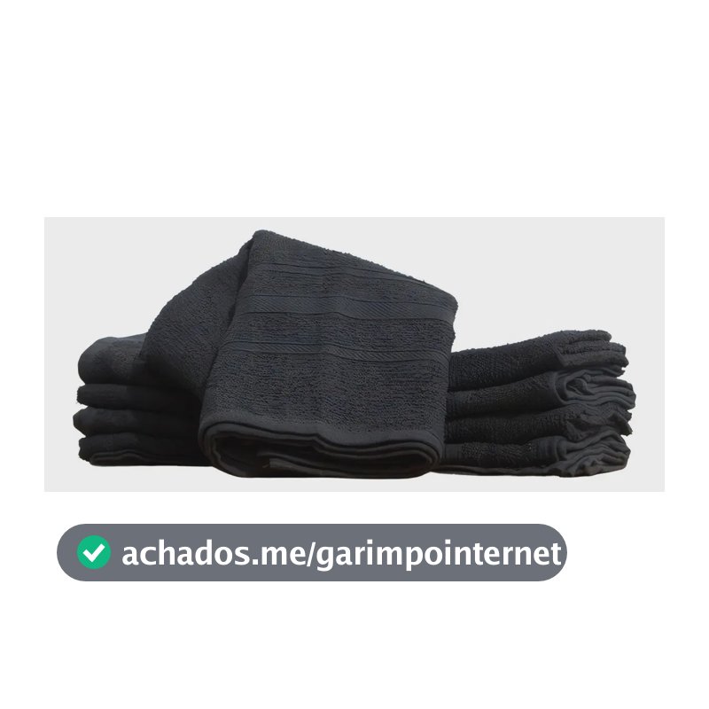 Kit 12 Toalhas De Rosto Salão De Beleza Simples Cor Preto Liso
