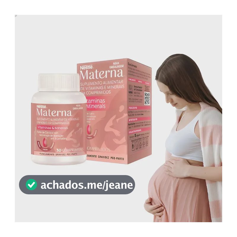 Suplemento Materna Nestlé Vitaminas & Minerais 30 Comprimidos