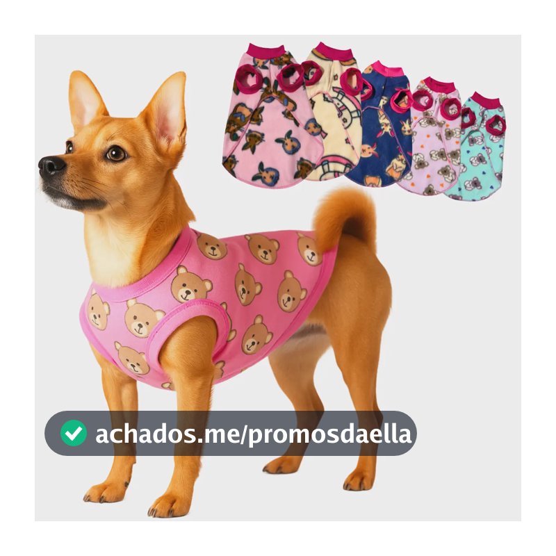 Roupa De Cachorro Vestido Roupinha Pet Inverno Frio Cão Gato Porte Médio - Marca De Corazon