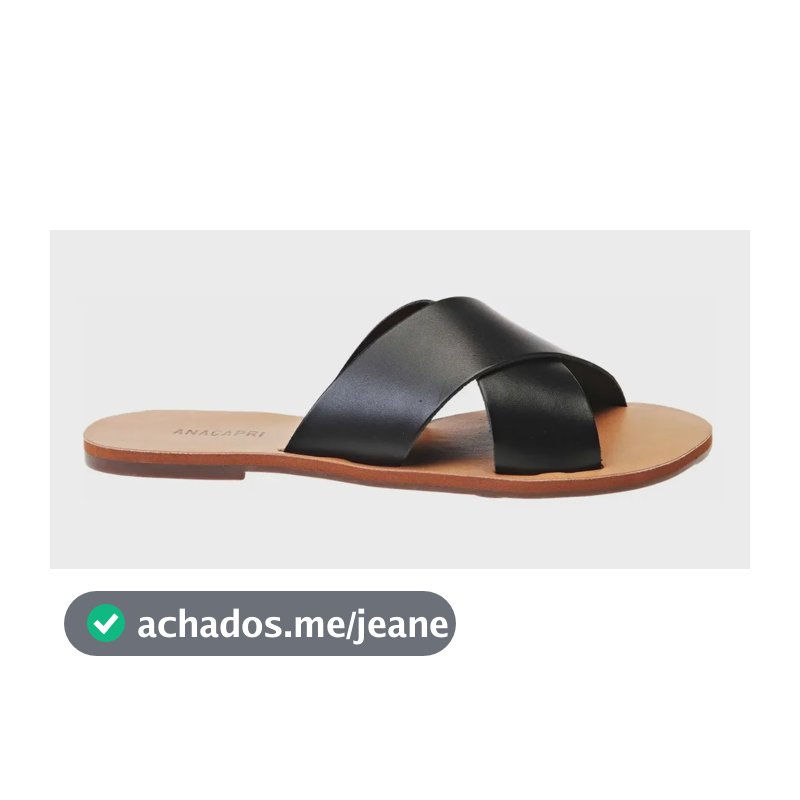 Chinelo Feminino Rasteira Tiras Cruzadas Anacapri Preto Liso 35 Br