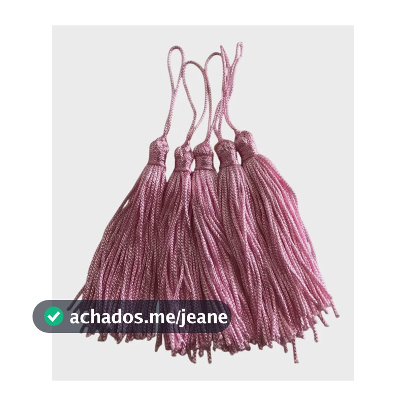 Pingente Tassel Seda 7cm Franja 50 Unidades Artesanato Rosa Bb