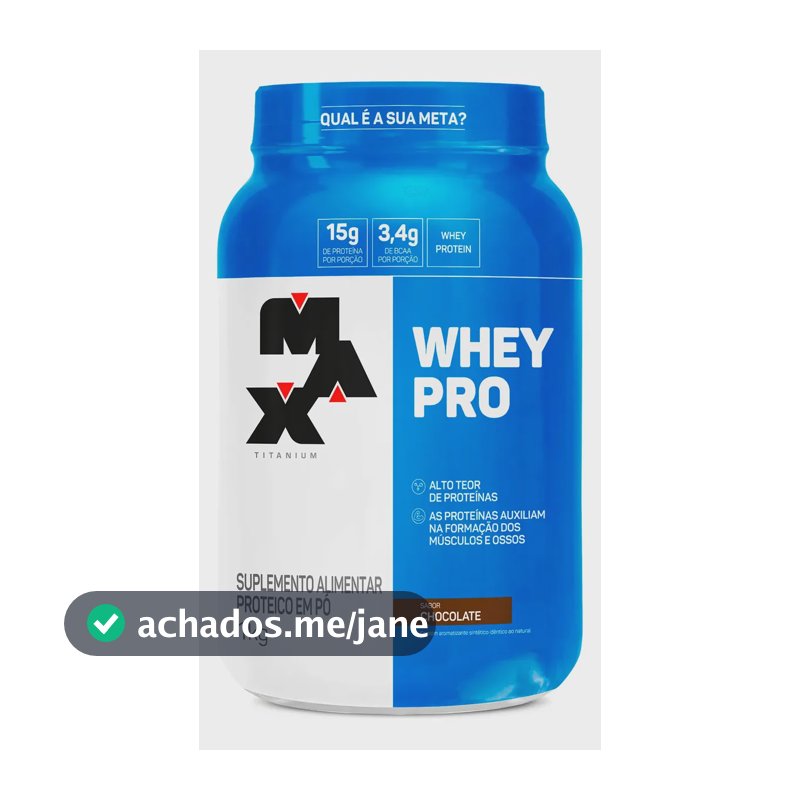 Proteína Max Titanium Whey Pro Concetrado em pó sabor Chocolate x 1kg