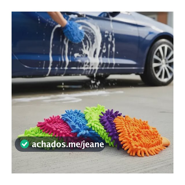 Kit 3 Luva Microfibra Automotiva Multiuso Duravel Faxina
