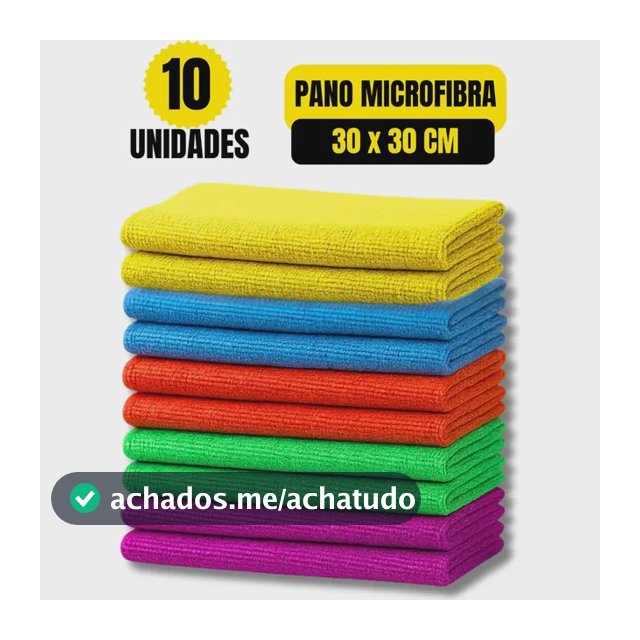 10 Flanela Pano Microfibra Limpa Carro Vidro Pia Multiuso Cor Sortidos Home Safe Home