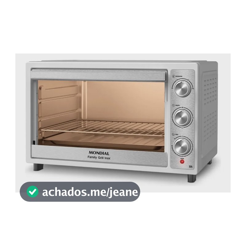 Forno Elétrico 52l Family Grill Inox Mondial 1800w Frn-52-wi Branco/inox
