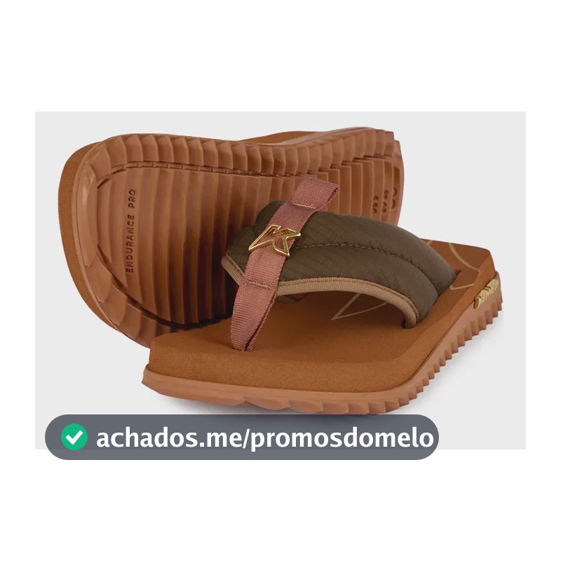 Chinelo Kivah Comfy Marrom Liso 43
