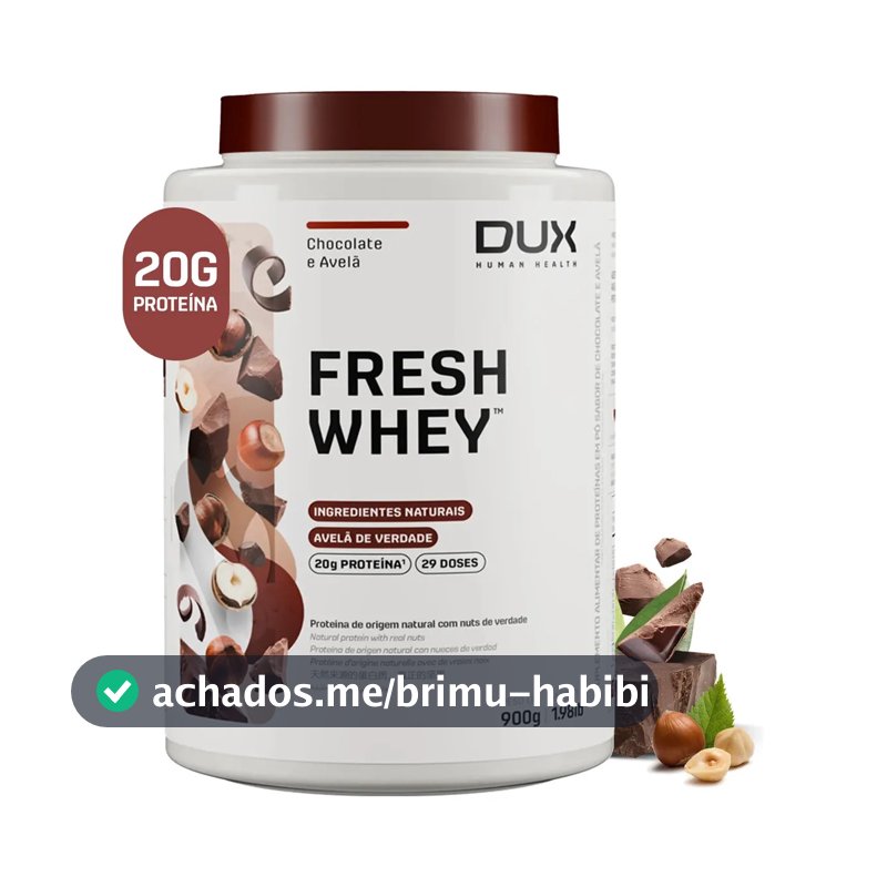 Whey protein Dux Nutrition FreshWhey em pó sabor Chocolate belga e avelã x 900g