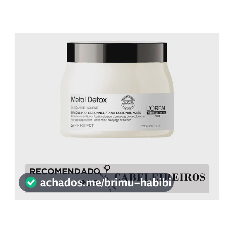 Máscara Capilar L'oréal Professionnel Metal Detox 500ml