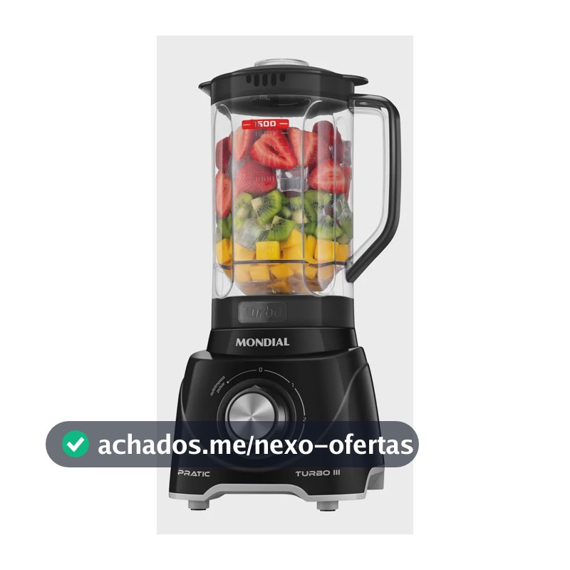 Liquidificador Pratic Turbo III, Mondial, 550W - L-93-BG
