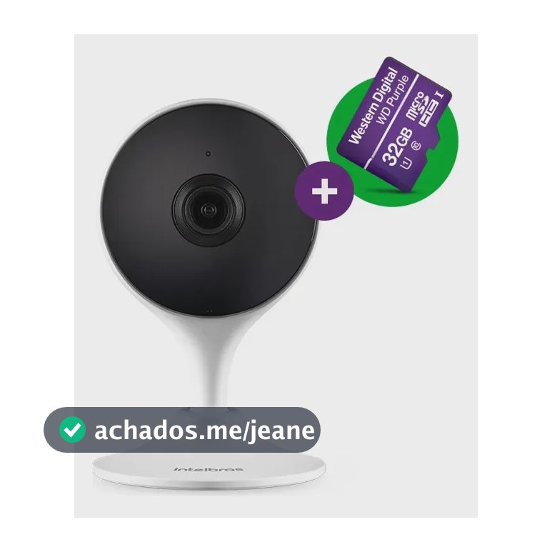 Câmera De Vídeo Wi-Fi Intelbras IM3 C MicroSD 32GB Branco