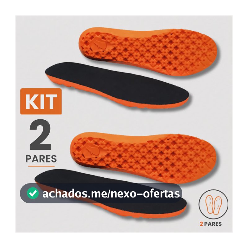 Kit 2 Pares Palmilha Ortopédica Tênis Sapatênis Bota Coturno