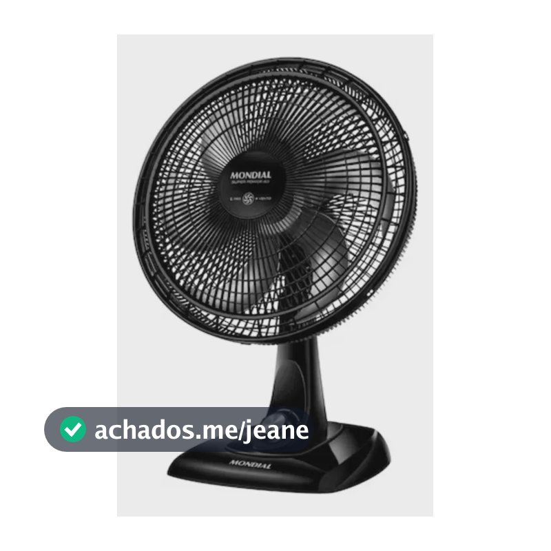 Ventilador de Mesa Mondial Super Power 40cm 6 Pás VSP-40-B 127V Preto/Cinza