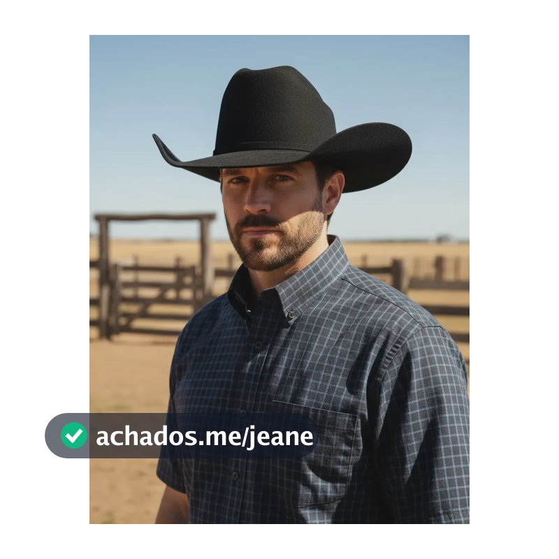 Chapéu Pralana Arizona Vi Rodeio Sertanejo Country Aba 10 Cor Preto - 3360 Tamanho M - 56/57