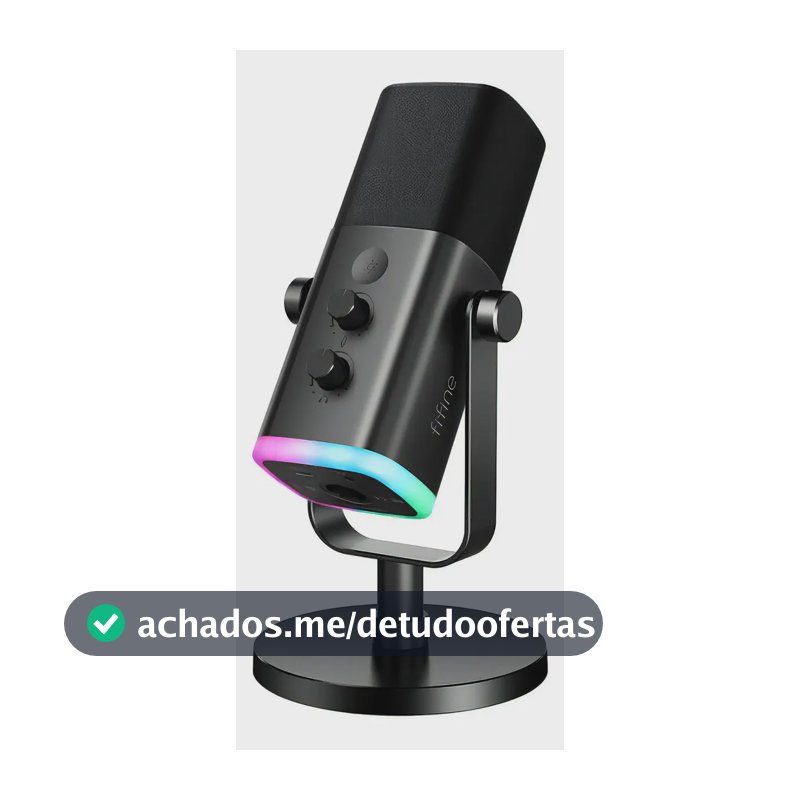 Microfone Dinâmico FIFINE AM8 para Streaming e Podcast com USB e XLR
